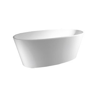 Vrijstaand Bad Sapho Tess Gegoten Marmer 157x70x67 cm Wit