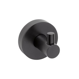 OUTLET Handdoekhaak Sapho X-Round 5.5x5 cm Mat Zwart