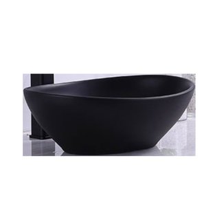 Opbouw Waskom BWS Queen 40x33x15 cm Keramiek Mat Zwart