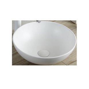 Opbouw Waskom Boss & Wessing Raja 40cm Keramiek Glanzend Wit