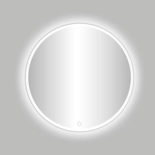Badkamerspiegel Best Design Venetie White LED Verlichting 80x80 cm Rond Mat Wit