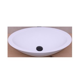 Opbouw Waskom BWS Orona 59x35x14 cm Solid Surface Mat Wit