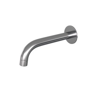 Uitloop Brauer Gebogen Incl Rozet 65mm PVD-Coating Geborsteld RVS