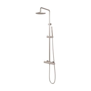 Regendouche Brauer Brushed Showerpipe Met Thermostaat 20cm Geborsteld RVS