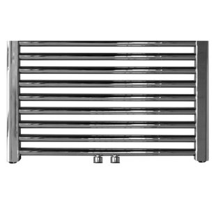 Designradiator Sanicare Inox-Look Inclusief Ophanging Midden Aansluiting Recht 120x45 cm