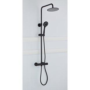 Opbouw Regendouche Set BWS Nero 30 cm met 3 Standen Handdouche Mat Zwart