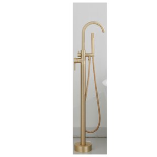 Vrijstaande Badkraan BWS Gold Geborsteld Messing Mat Goud