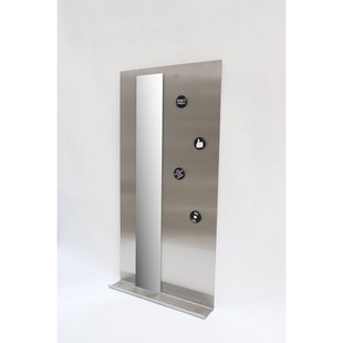 INK Fonteinplanchet Note Staal Inclusief Spiegel RVS Geborsteld 36x72 cm