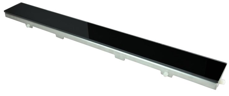 Glasrooster zwart 1100x70 tbv RVS douchegoot