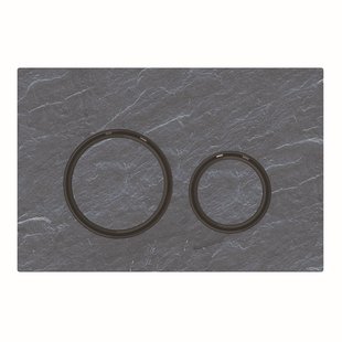 Bedieningsplaat Geberit Sigma 50 Round voor 2-toets Spoeling Zwart Chroom / Mustang Leisteen
