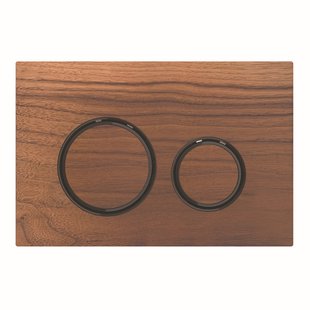 Bedieningsplaat Geberit Sigma 50 Round voor 2-toets Spoeling Zwart Chroom / Amerikaans noten