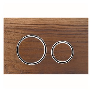 Bedieningsplaat Geberit Sigma 50 Round voor 2-toets Spoeling Chroom / Amerikaans noten