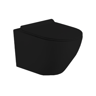 Mudo Wandcloset | Randloos | Mat Zwart (inclusief zitting)