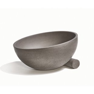 Opzet Waskom Urbi et Orbi Oblique L Beton Rond 38x18 cm Bruin / Beige