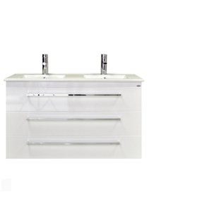 Badkamermeubelset Sanicare Q1 3 Soft Close Lades Belluno Eiken 121x46 cm