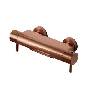 Badkraan Hotbath Cobber Thermostaat Waterval Uitloop Geborsteld Koper Living Colours