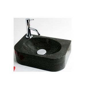 FonteinPack Flow hardsteen links 35x24x10cm (Keuze uit 18 kranen)