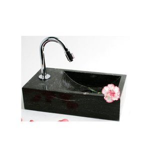 FonteinPack Recto hardsteen links 40x22x10cm (Keuze uit 18 kranen)