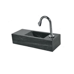 FonteinPack Slim hardsteen Rechts 45X17X10CM (Keuze uit 18 kranen)