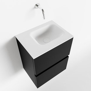 MONDIAZ ADA 40cm toiletmeubel urban. LEX wastafel talc links zonder kraangat