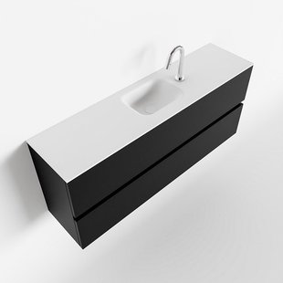 MONDIAZ ADA 120cm toiletmeubel urban. LEX wastafel talc midden 1 kraangat