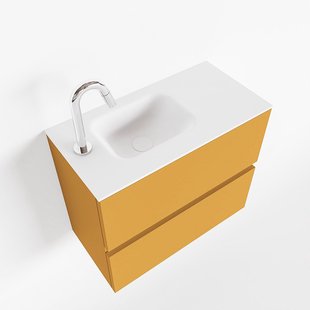 MONDIAZ ADA 60cm toiletmeubel ocher. LEX wastafel talc links 1 kraangat