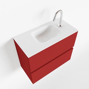 MONDIAZ ADA 60cm toiletmeubel fire. LEX wastafel talc midden 1 kraangat