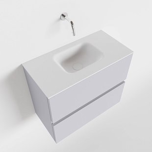 MONDIAZ ADA 60cm toiletmeubel cale. LEX wastafel talc midden zonder kraangat