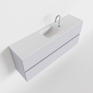 MONDIAZ ADA 120cm toiletmeubel cale. LEX wastafel talc midden 1 kraangat