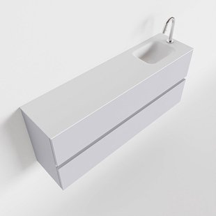 MONDIAZ ADA 120cm toiletmeubel cale. LEX wastafel talc rechts 1 kraangat