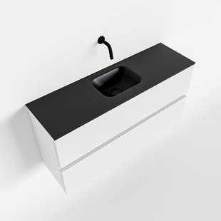 MONDIAZ ADA 100cm toiletmeubel talc. LEX wastafel urban midden zonder kraangat