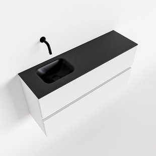 MONDIAZ ADA 100cm toiletmeubel talc. LEX wastafel urban links zonder kraangat