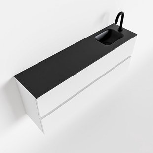 MONDIAZ ADA 120cm toiletmeubel talc. LEX wastafel urban rechts 1 kraangat