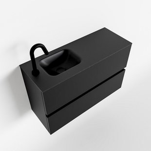 MONDIAZ ADA 80cm toiletmeubel urban. LEX wastafel urban links 1 kraangat