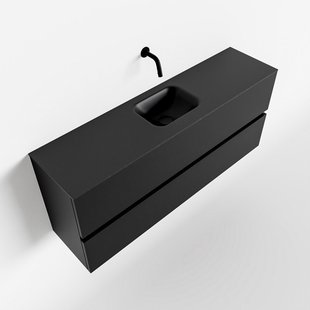 MONDIAZ ADA 120cm toiletmeubel urban. LEX wastafel urban midden zonder kraangat