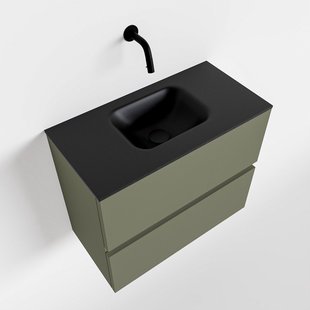 MONDIAZ ADA 60cm toiletmeubel army. LEX wastafel urban midden zonder kraangat