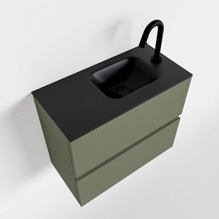 MONDIAZ ADA 60cm toiletmeubel army. LEX wastafel urban rechts 1 kraangat