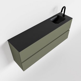MONDIAZ ADA 120cm toiletmeubel army. LEX wastafel urban rechts 1 kraangat