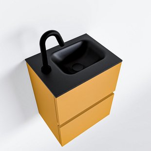 MONDIAZ ADA 40cm toiletmeubel ocher. LEX wastafel urban links 1 kraangat