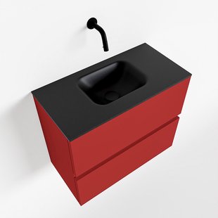 MONDIAZ ADA 60cm toiletmeubel fire. LEX wastafel urban midden zonder kraangat