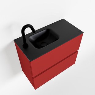 MONDIAZ ADA 60cm toiletmeubel fire. LEX wastafel urban links 1 kraangat