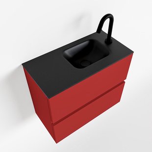 MONDIAZ ADA 60cm toiletmeubel fire. LEX wastafel urban rechts 1 kraangat