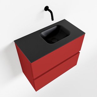 MONDIAZ ADA 60cm toiletmeubel fire. LEX wastafel urban rechts zonder kraangat