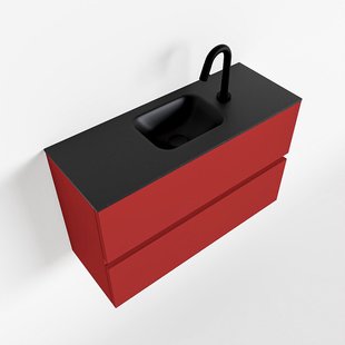 MONDIAZ ADA 80cm toiletmeubel fire. LEX wastafel urban midden 1 kraangat