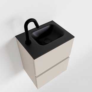 MONDIAZ ADA 40cm toiletmeubel linen. LEX wastafel urban links 1 kraangat