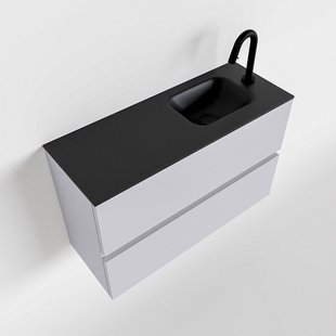 MONDIAZ ADA 80cm toiletmeubel cale. LEX wastafel urban rechts 1 kraangat