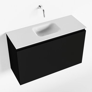 MONDIAZ OLAN 80cm toiletmeubel urban. LEX wastafel talc midden geen kraangat