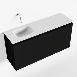 MONDIAZ OLAN 100cm toiletmeubel urban. LEX wastafel talc links geen kraangat