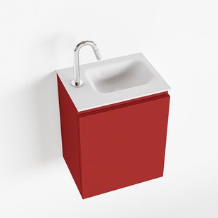 MONDIAZ OLAN 40cm toiletmeubel fire. LEX wastafel talc rechts 1 kraangat