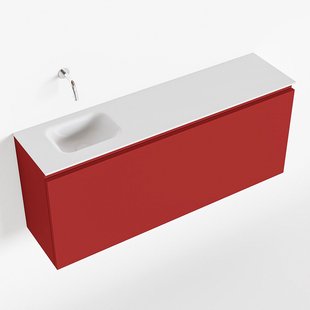 MONDIAZ OLAN 120cm toiletmeubel fire. LEX wastafel talc links geen kraangat